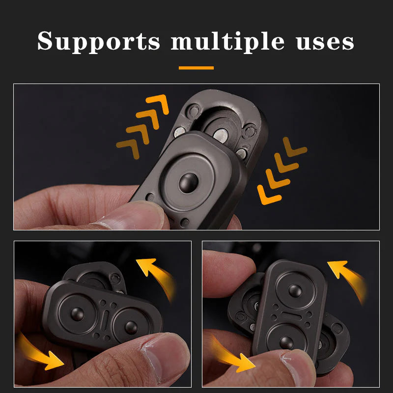 Blizkox™ Metal EDC Fidget Spinner – Tri-Spinner Pop Coin Stress Relief Toy