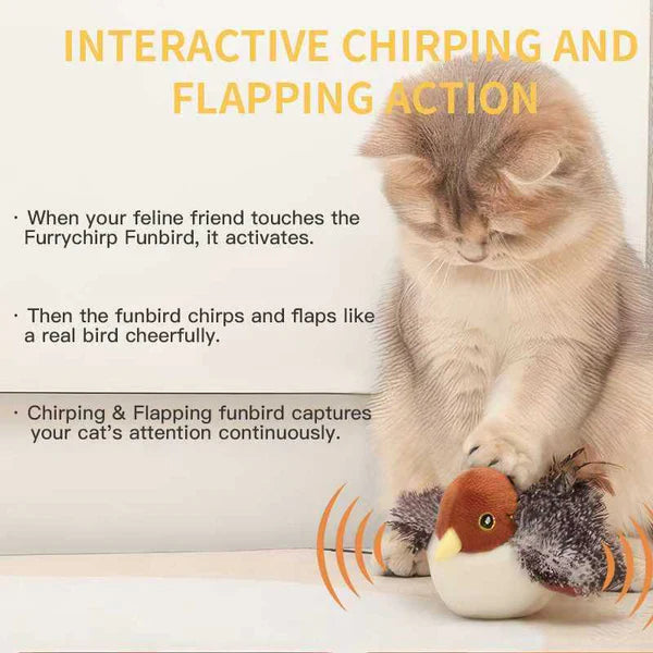 🔥😻🐾Interactive Chirping Bird Cat Toy