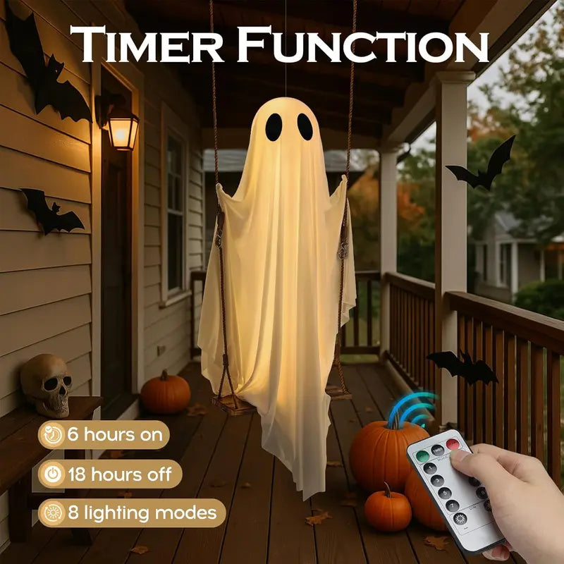 ✨ Halloween Special! 70% OFF – Spooky Ghost Swing Light ✨ 👉 Light Up Your Yard & Scare with Fun!