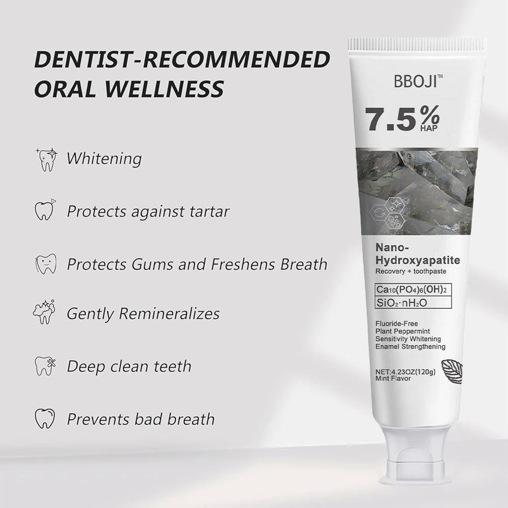 🦷🔥Final 12 Hours: 60%OFF🎁 BBOJI™ Fluoride-Free Hydroxyapatite Toothpaste 💎 Your Smile, Naturally Brighter!