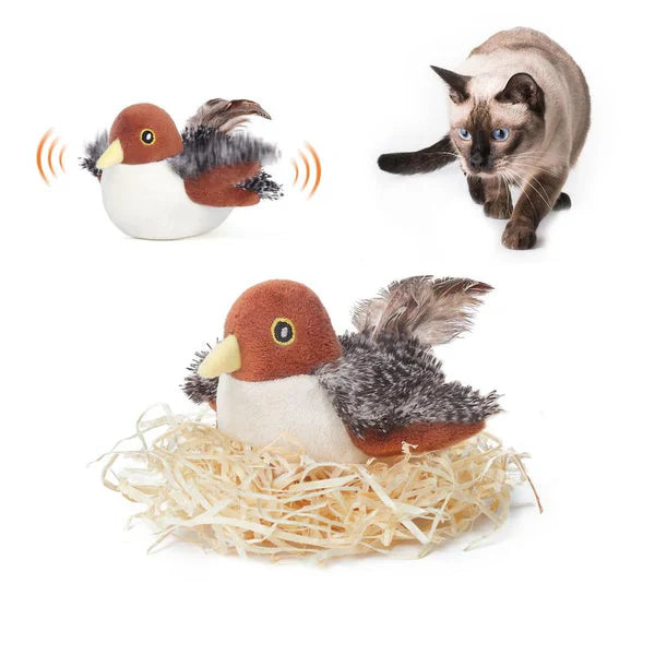 🔥😻🐾Interactive Chirping Bird Cat Toy