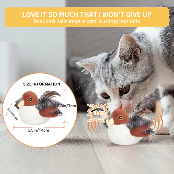 🔥😻🐾Interactive Chirping Bird Cat Toy