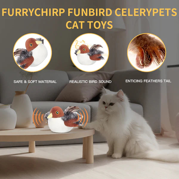 🔥😻🐾Interactive Chirping Bird Cat Toy
