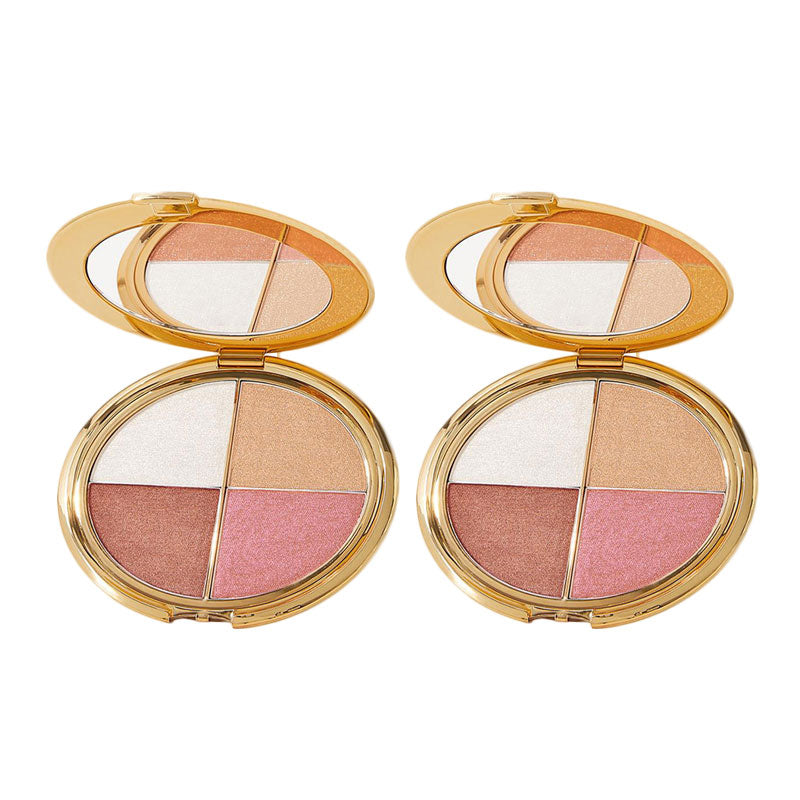🌺Last 3 hours 60% off⏰eye & cheek palette - (with Detachable Brush)✨ 4-in-1 Glow Highlight & Contour Palette – Radiance for Every Skin Tone
