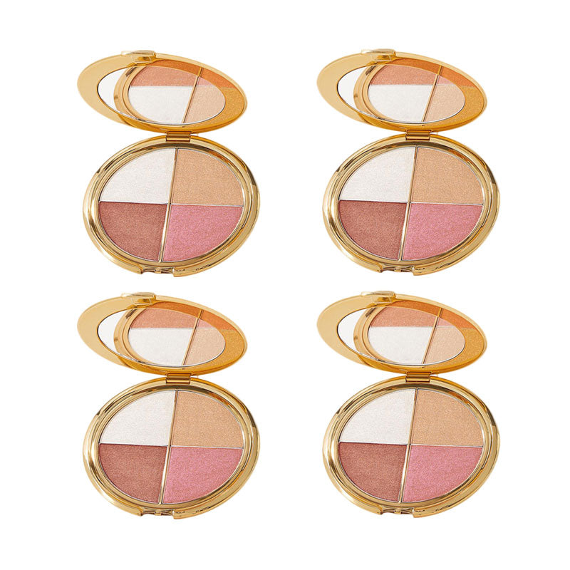 🌺Last 3 hours 60% off⏰eye & cheek palette - (with Detachable Brush)✨ 4-in-1 Glow Highlight & Contour Palette – Radiance for Every Skin Tone