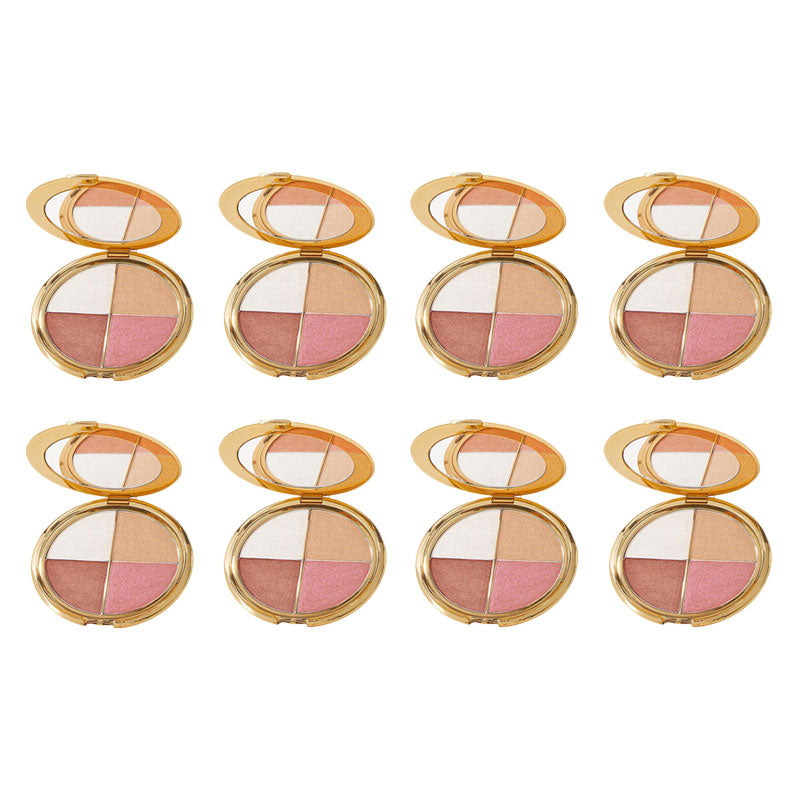🌺Last 3 hours 60% off⏰eye & cheek palette - (with Detachable Brush)✨ 4-in-1 Glow Highlight & Contour Palette – Radiance for Every Skin Tone