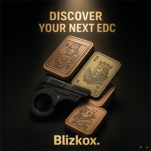 Blizkox™ Metal EDC Fidget Spinner – Tri-Spinner Pop Coin Stress Relief Toy