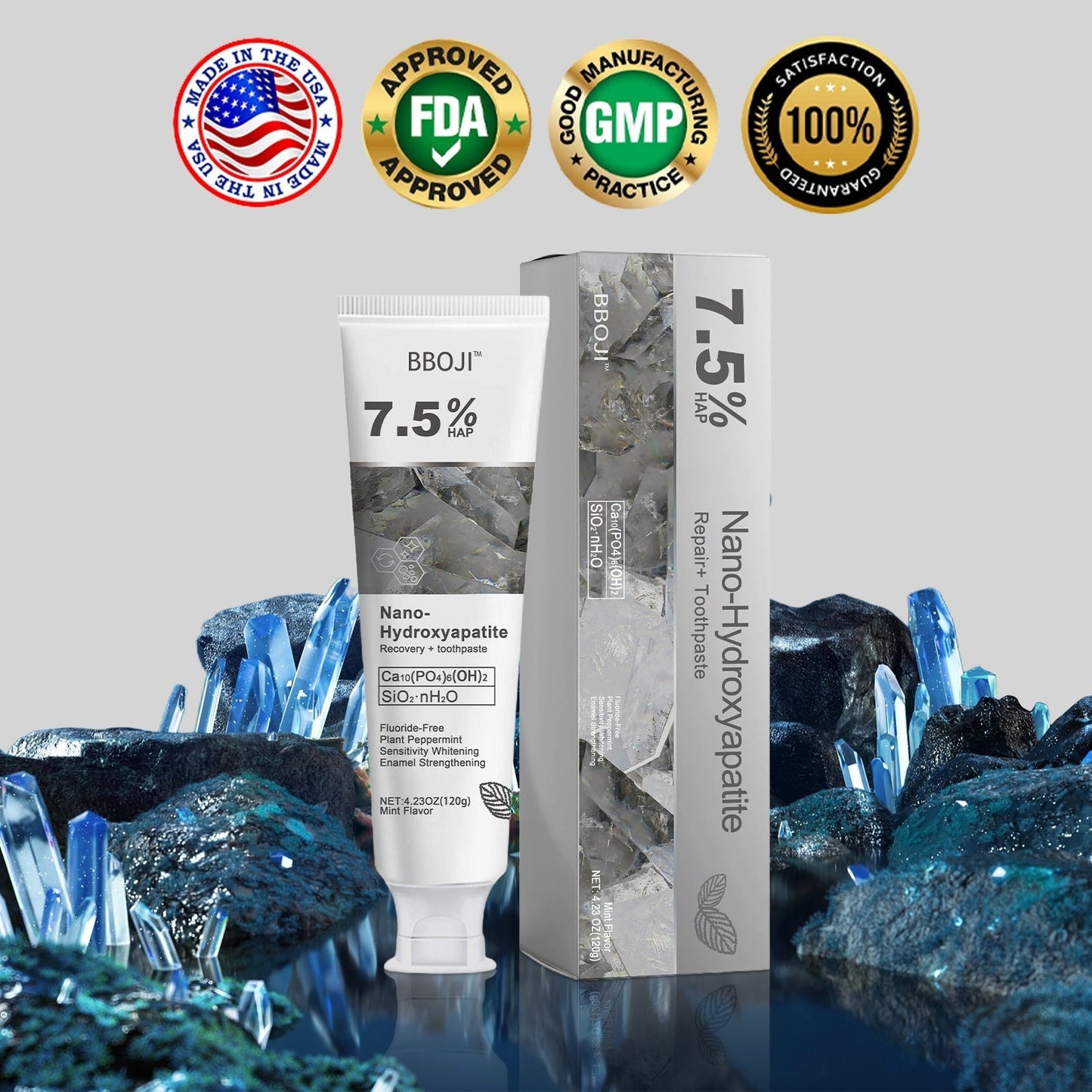 🔥Final 12 Hours: 60%OFF🎁 BBOJI™ Fluoride-Free Hydroxyapatite Toothpaste 💎 Your Smile, Naturally Brighter!
