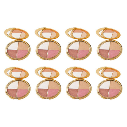 🌺Last 3 hours 60% off⏰eye & cheek palette - (with Detachable Brush)✨ 4-in-1 Glow Highlight & Contour Palette – Radiance for Every Skin Tone